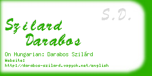 szilard darabos business card