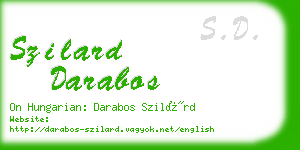 szilard darabos business card